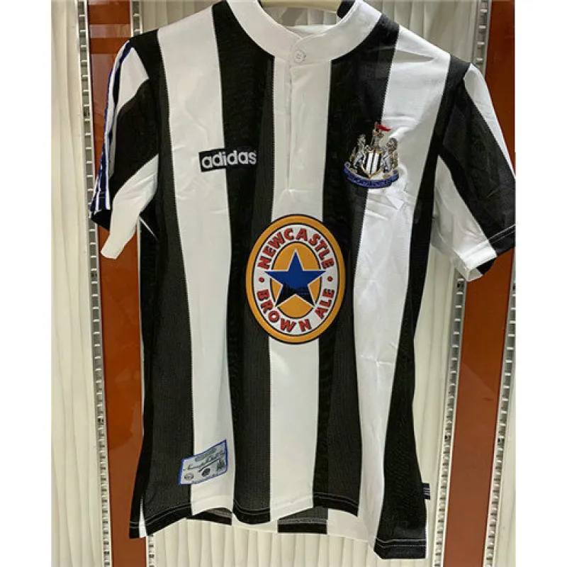 Newcastle United 1995-97 Retro Home Jersey - Black/White
