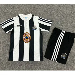 Newcastle United 1995-97 Kids Home Retro Jersey - Black/White