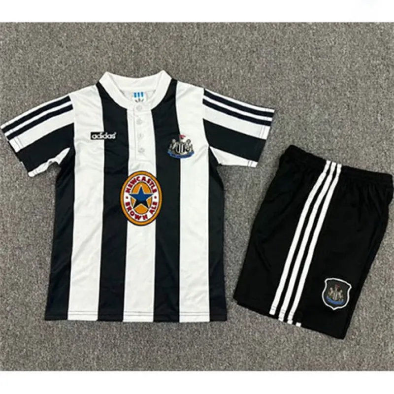 Maglia retrò di casa per bambini di Newcastle United 1995-97 - Nero/Bianco