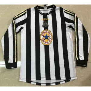 Newcastle United 1997-99 Long Sleeve Retro Home Jersey - Black/White