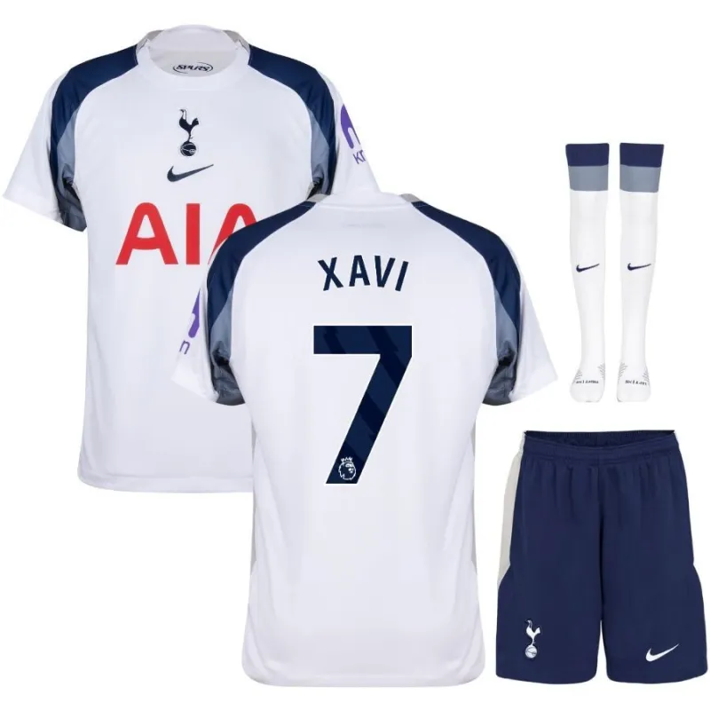 Tottenham Hotspur XAVI 2025/26 Camiseta de casa Niño con Pantalones - Blanca