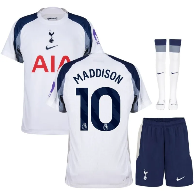 Tottenham Hotspur MADDISON 2025/26 Camiseta de casa Niño con Pantalones - Blanca