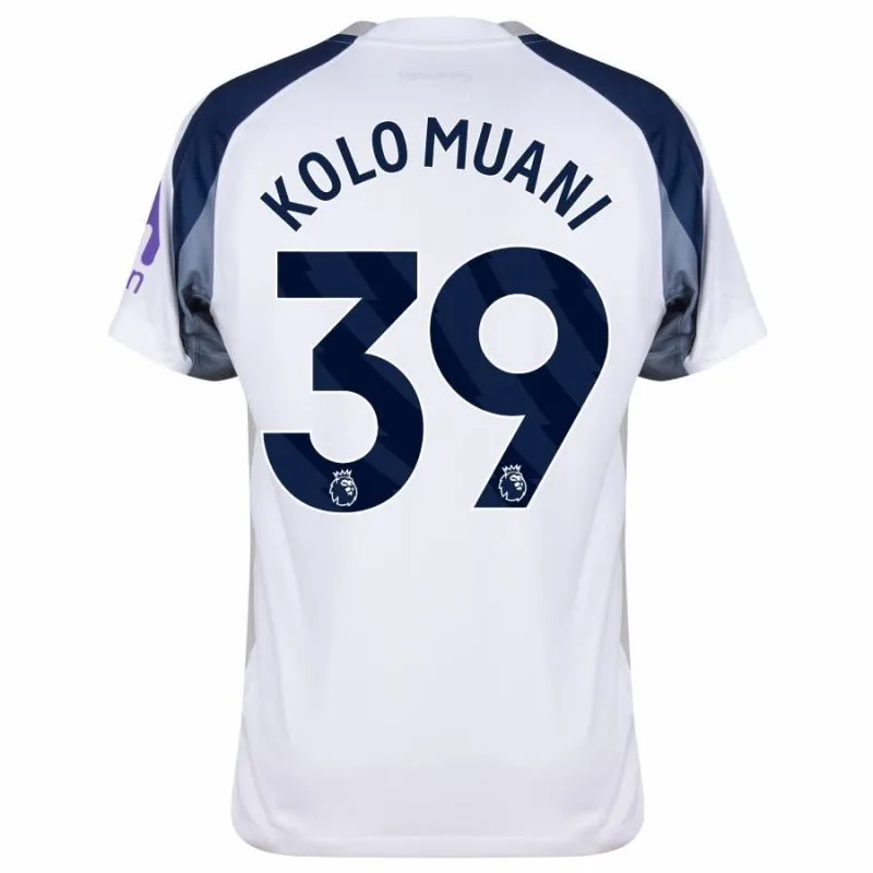 Tottenham Hotspur KOLO MUANI 2025/26 Home Kids' Kit Jersey - White