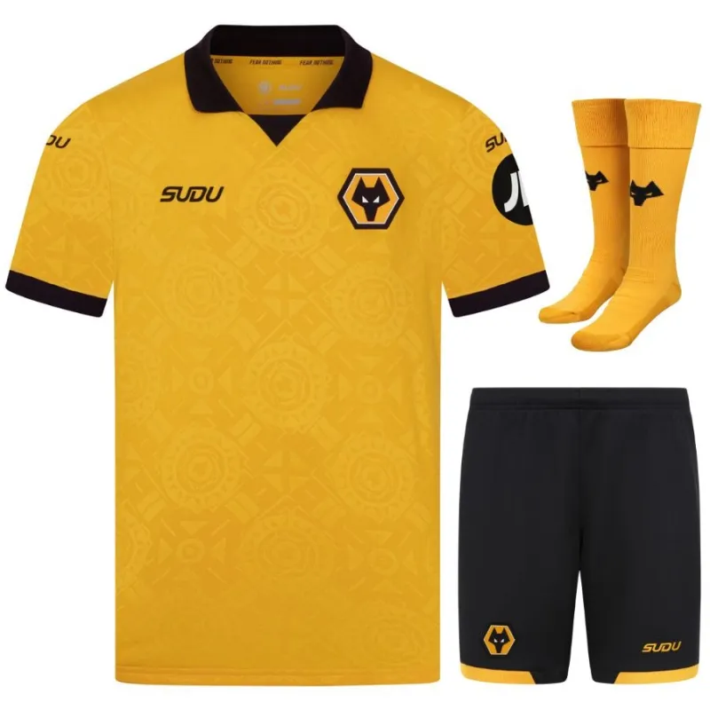 Wolves Kids Kit Set 2025/26 Home - Yellow