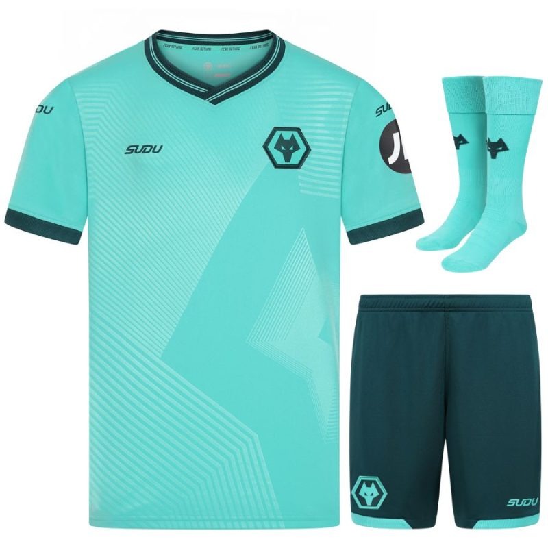 Wolves Kids Kit Set 2025/26 Away - Green