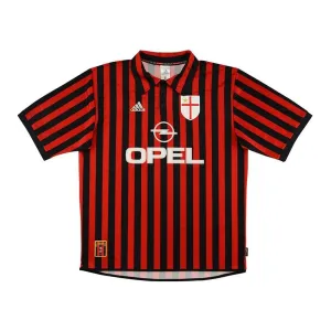 AC Milan 1999/00 Maglia casalinga retrò - Rossa/Nera