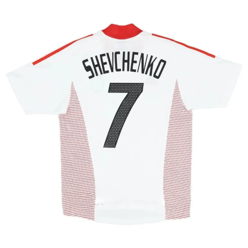 AC Milan SHEVCHENKO 2002/03 Camiseta retro de visitante - Blanca