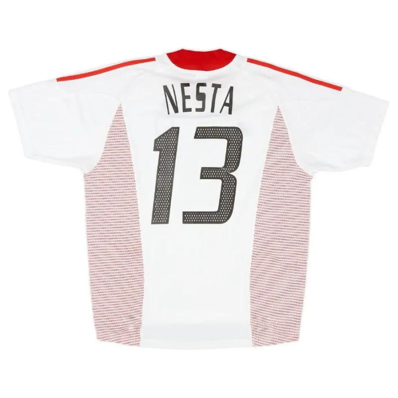 AC Milan NESTA 2002/03 Maglia da trasferta retrò - Bianca