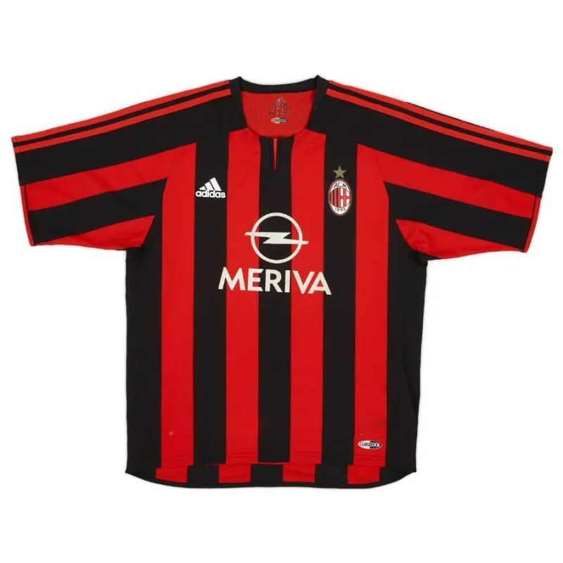 AC Milan SHEVCHENKO 2003/04 Maglia casalinga retrò - Rossa/Nera