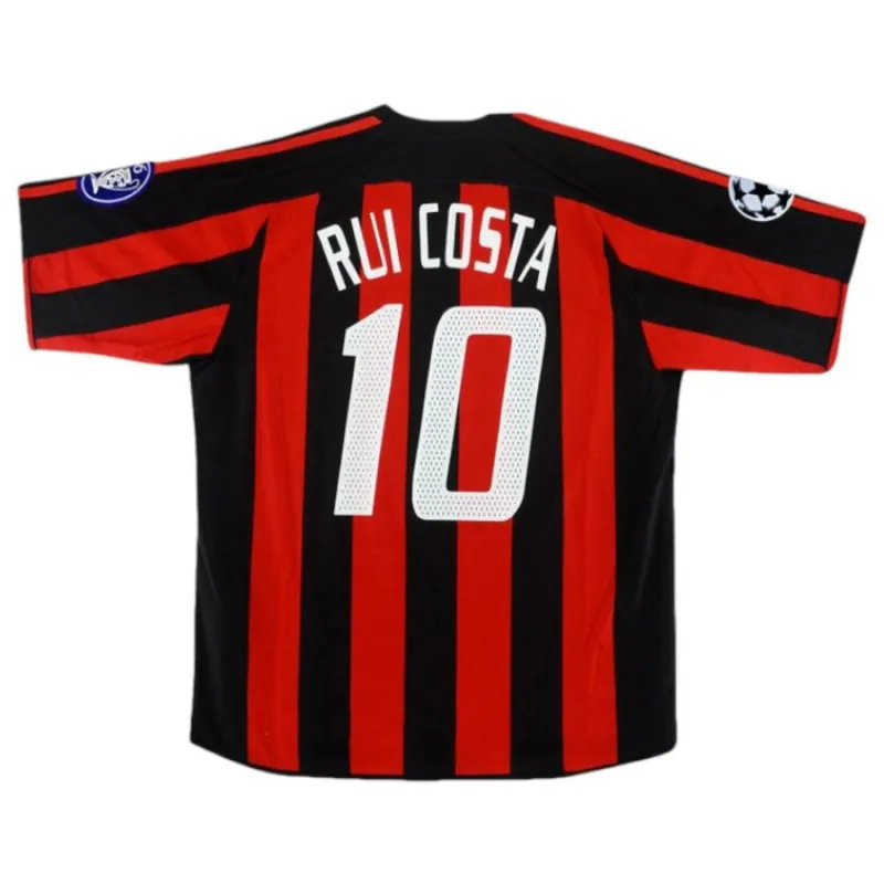 AC Milan RUI COSTA 2003/04 Maillot domicile rétro - Rouge/Noir