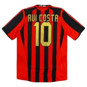AC Milan RUI COSTA 2005/06 Maillot domicile rétro - Rouge/Noir