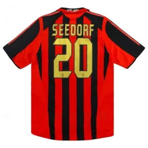 AC Milan SEEDORF 2005/06 Maillot domicile rétro - Rouge/Noir
