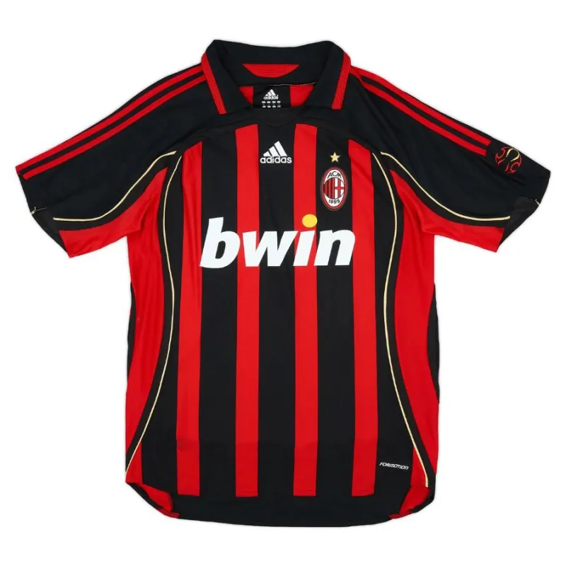 AC Milan 2006/07 Camiseta retro local - Roja/Negra