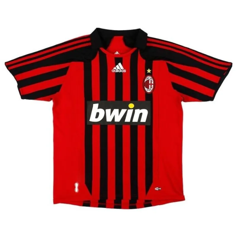 AC Milan GATTUSO 2007/08 Retro Home Jersey - Red/Black