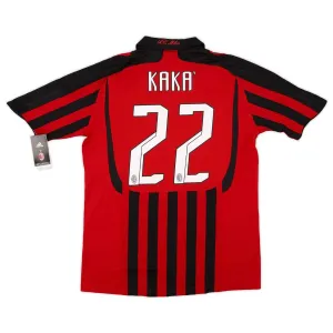 AC Milan KAKA 2007/08 Maillot domicile rétro - Rouge/Noir