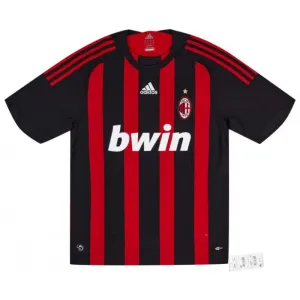 AC Milan 2008/09 Maglia casalinga retrò - Rossa/Nera