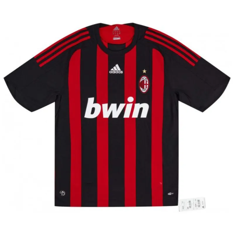 AC Milan 2008/09 Camiseta retro local - Roja/Negra