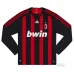AC Milan 2008/09 Camiseta retro de casa de manga larga - Roja/Negra