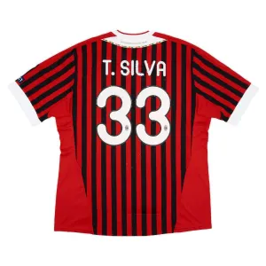 AC Milan T.SILVA 2011/12 Maillot domicile rétro - Rouge/Noir