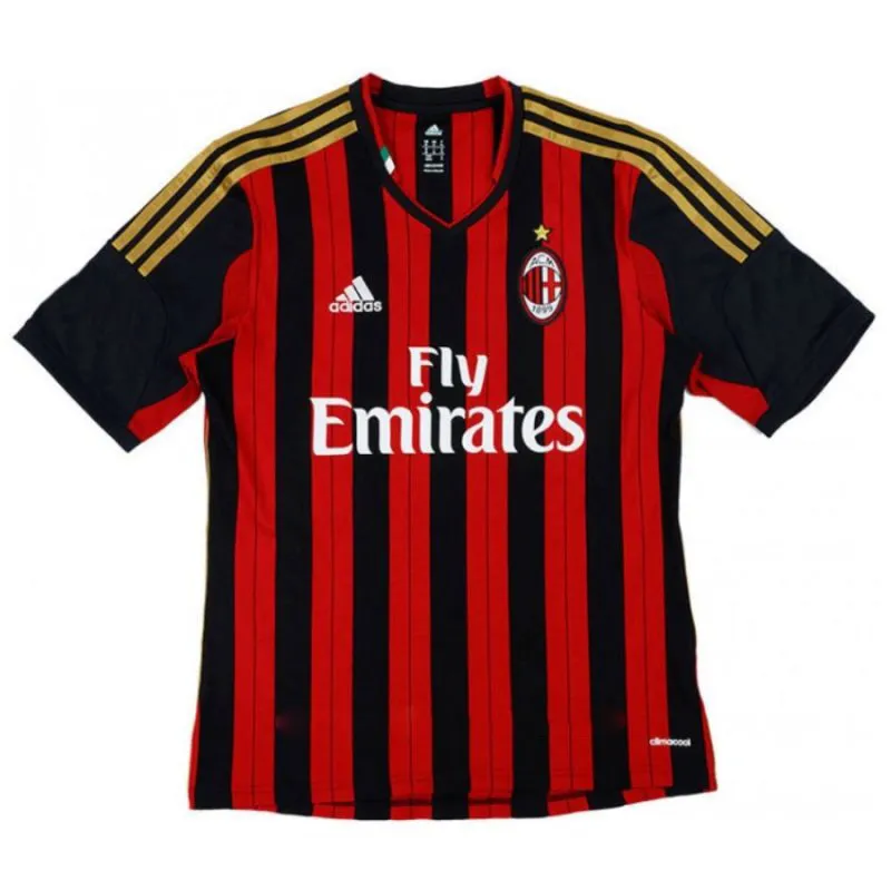 AC Milan KAKA 2013/14 Maillot domicile rétro - Rouge/Noir