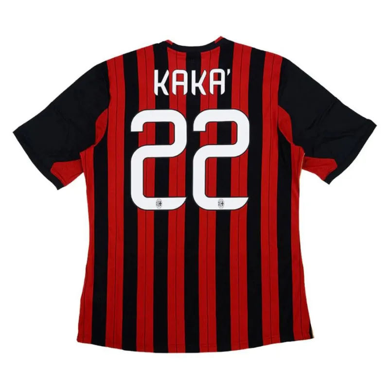 AC Milan KAKA 2013/14 Maillot domicile rétro - Rouge/Noir