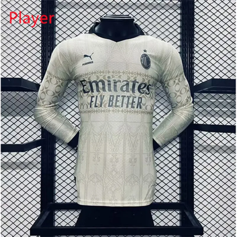 AC Milan Long - Sleeve 2024/25 Jersey - Players - White