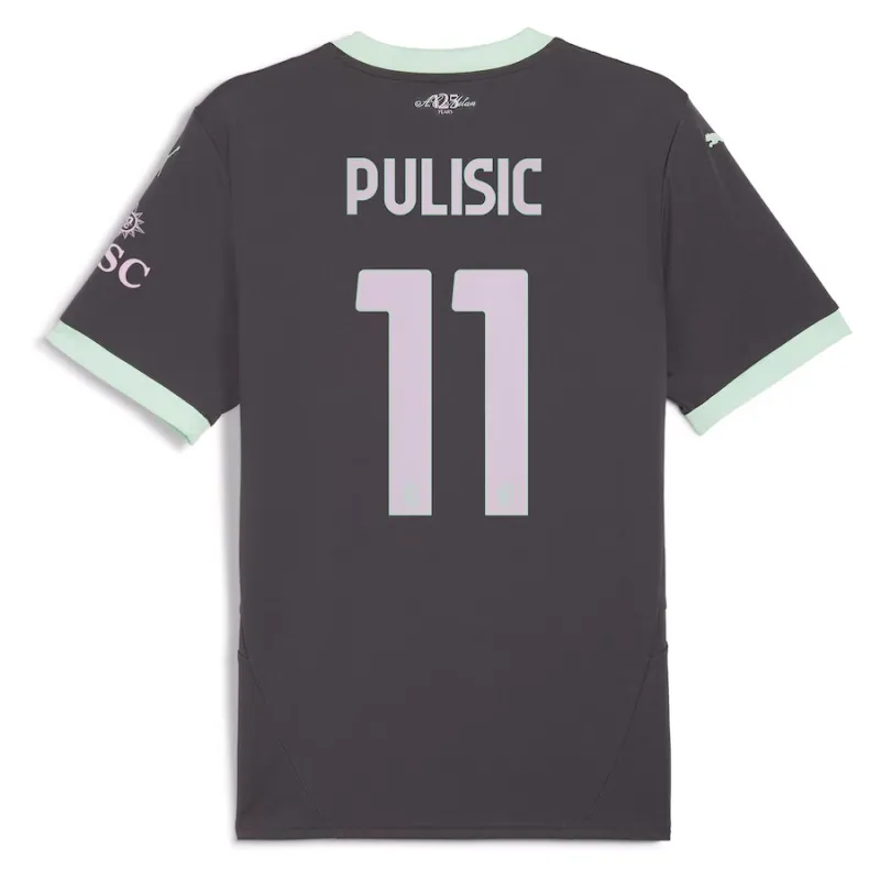 Terza maglia 2024/25 del AC Milan di Christian Pulisic - Grigio carbone