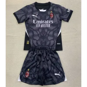 Maglia del portiere per bambini dell'AC Milan 2024/25 - Nera
