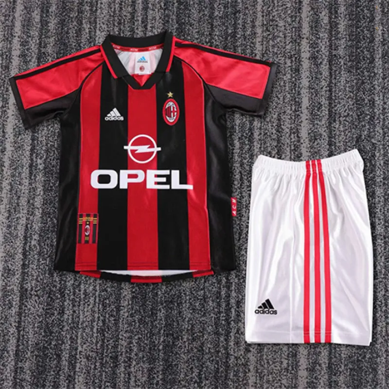 Camiseta local retro infantil AC Milan 1998/99 - Rojo