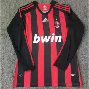 Maillot rétro à manches longues de l'AC Milan 2008 - Rouge