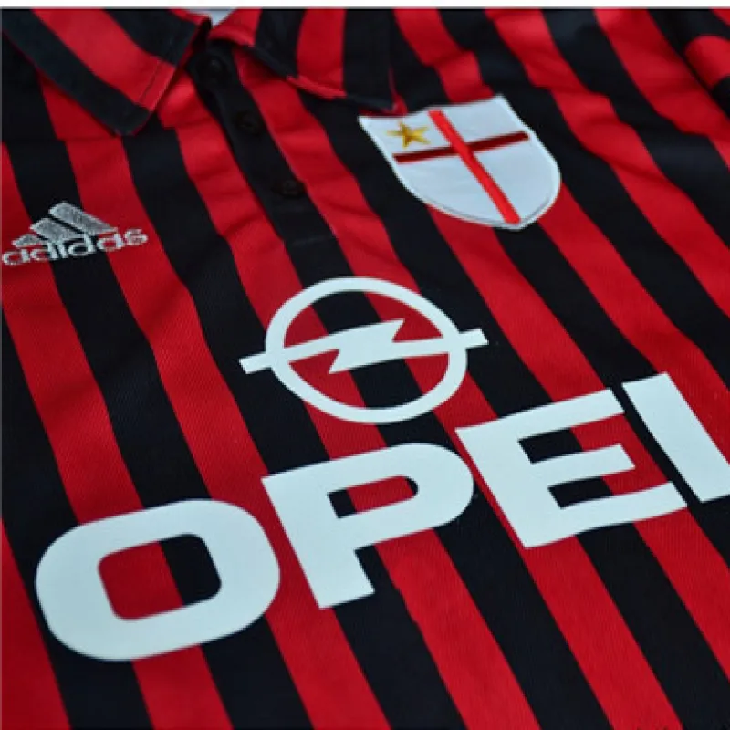 AC Milan 1999/00 Heim - Retro - Trikot zum 100 - Jährigen Jubilee - Rot