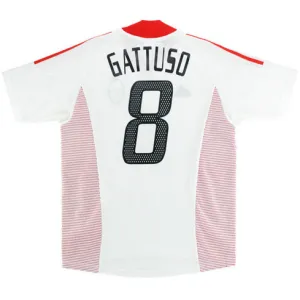 Maglia retro di trasferta n.8 dell'AC Milan 2002/03 - Bianca, Gennaro Gattuso