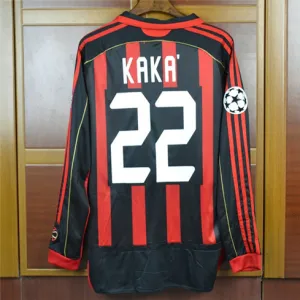 Kakas AC Milan 2006/07 Heim - Retro - Trikot mit langen Ärmeln - Rot