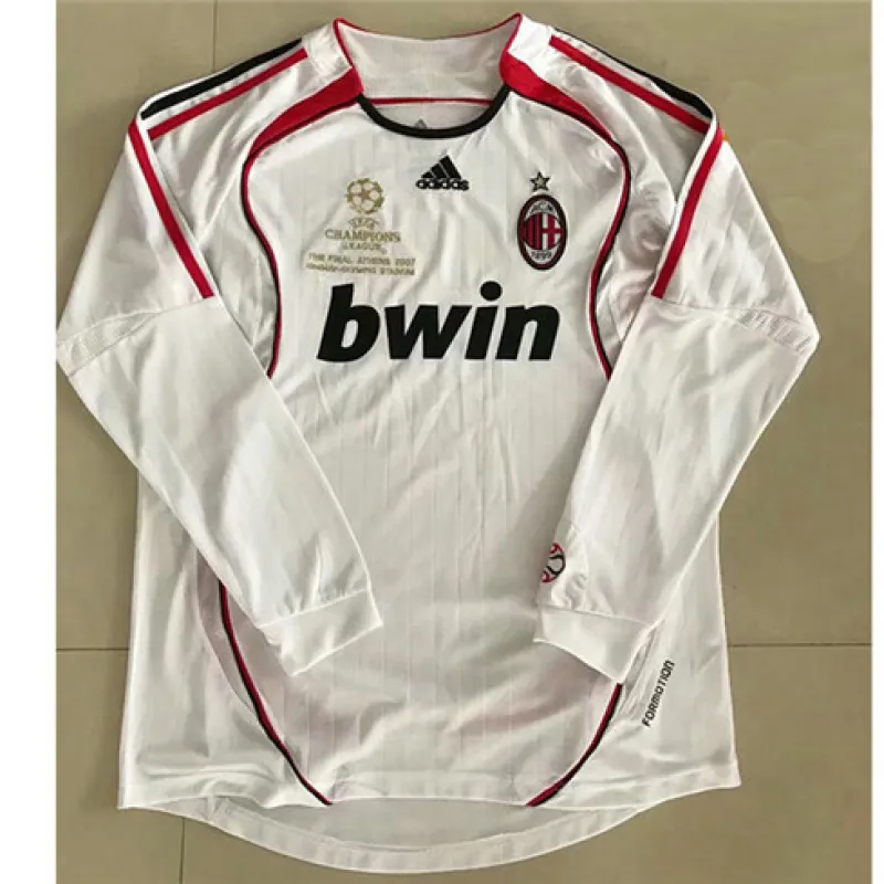 AC Milan 2006/07 Away Long - Sleeve Retro Jersey - White