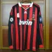 AC Milan 2009/10 Home Long - Sleeve Retro Jersey - Red