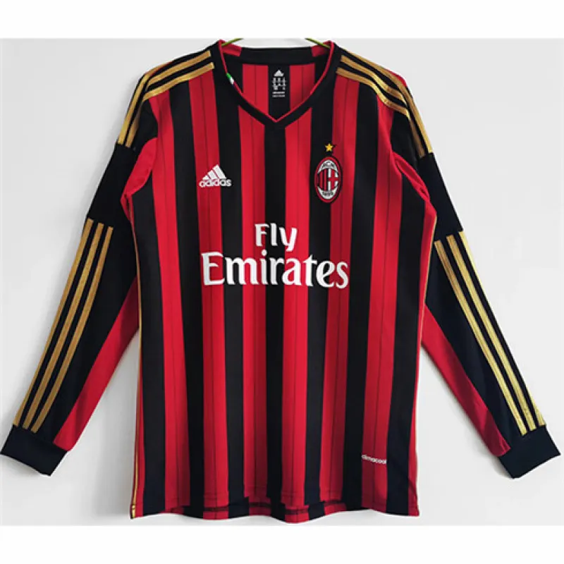 AC Milan 2013/14 Heim - Retro - Trikot mit langen Ärmeln - Rot
