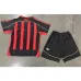 AC Milan 2007/08 Home Retro Kids' Jersey - Red