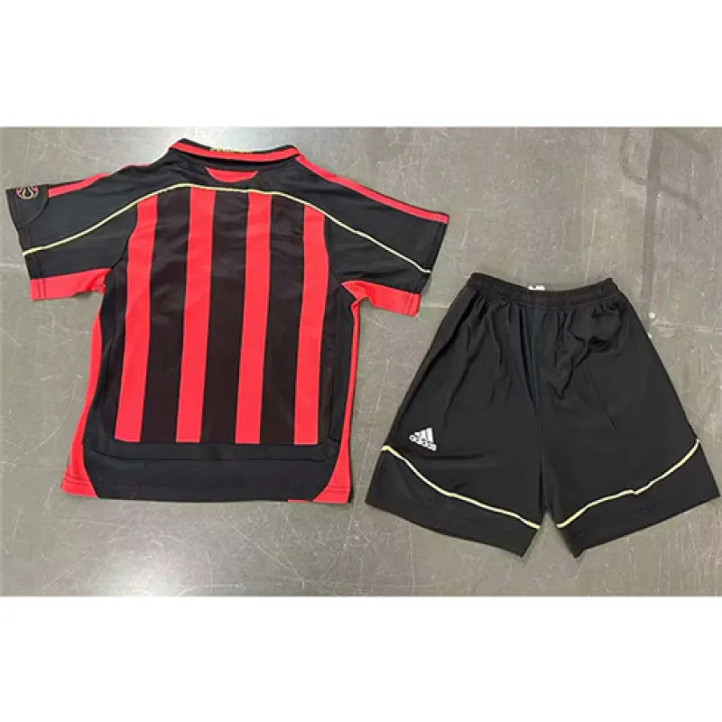 AC Milan 2007/08 Home Retro Kids' Jersey - Red