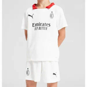 Maglia d'esterno per bambini dell'AC Milan 2024/25 - bianca