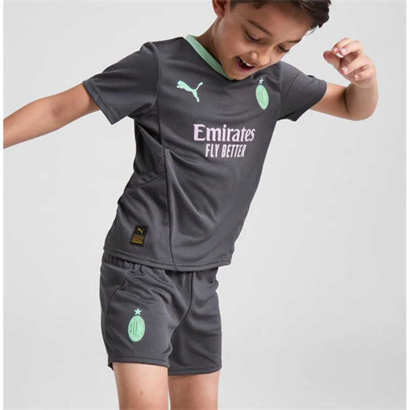 Troisième maillot pour enfants d'AC Milan 2024/25 - gris charbon