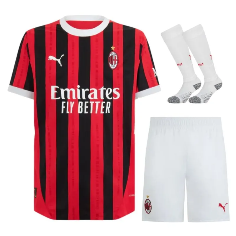 AC Milan 2024/25 Traje de camiseta infantil de campo - Blanco