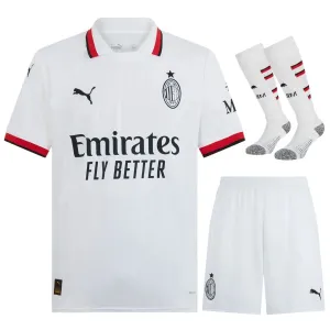 AC Milan 2024/25 Traje de camiseta infantil de fuera - Blanco