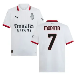 La maglia d'esterno AC Milan 2024/25 di Morata - Bianca