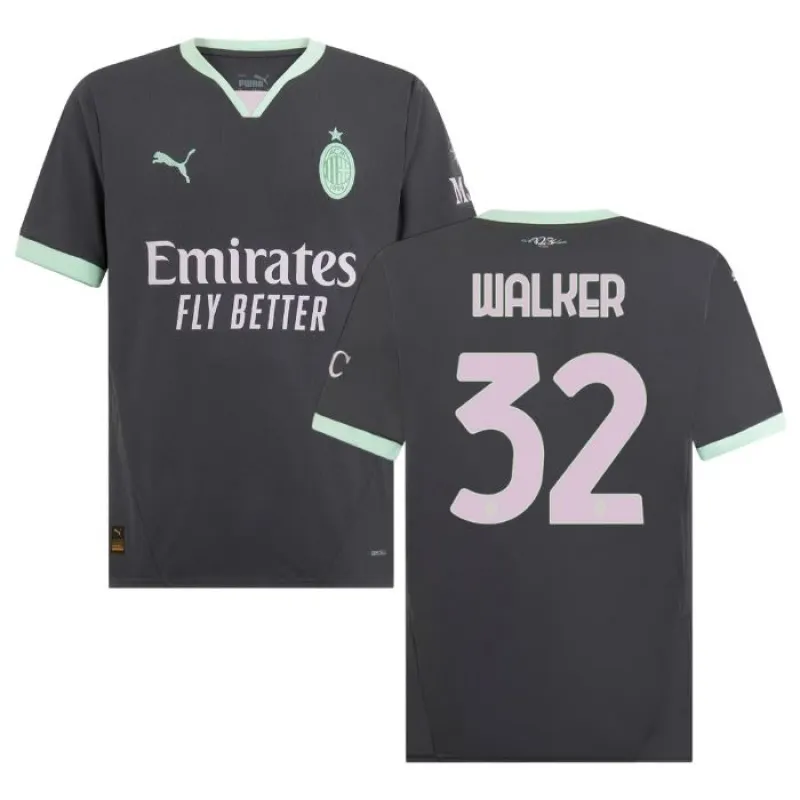 La terza maglia d'AC Milan 2024/25 di Walker - Grigio carbone