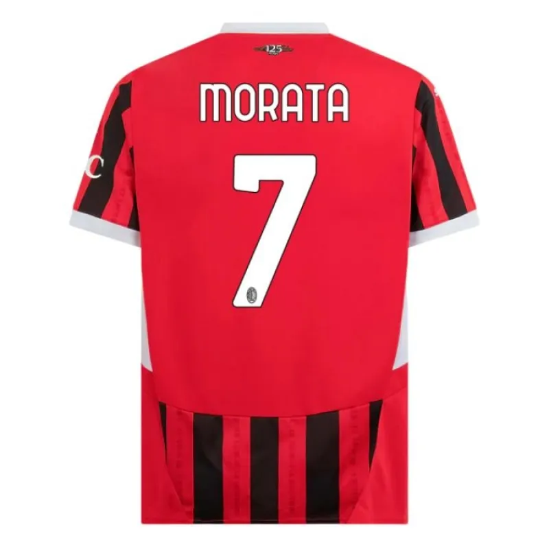 Morata's AC Milan 2024/25 Home Kids Jersey Set - White