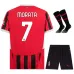 Moratas AC Milan 2024/25 Heim-Kinder-Jersey-Set - Schwarz