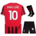 Il set di maglia per bambini della casa di AC Milan 2024/25 di Rafael Leao - Nero