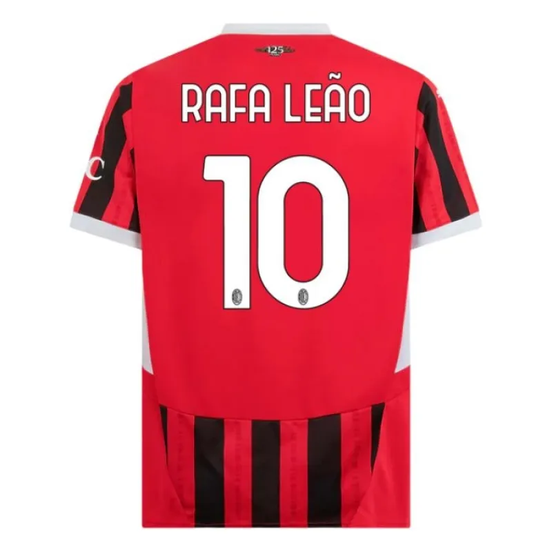 Il set di maglia per bambini della casa di AC Milan 2024/25 di Rafael Leao - Nero