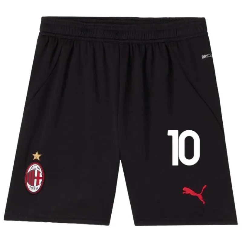 Il set di maglia per bambini della casa di AC Milan 2024/25 di Rafael Leao - Nero