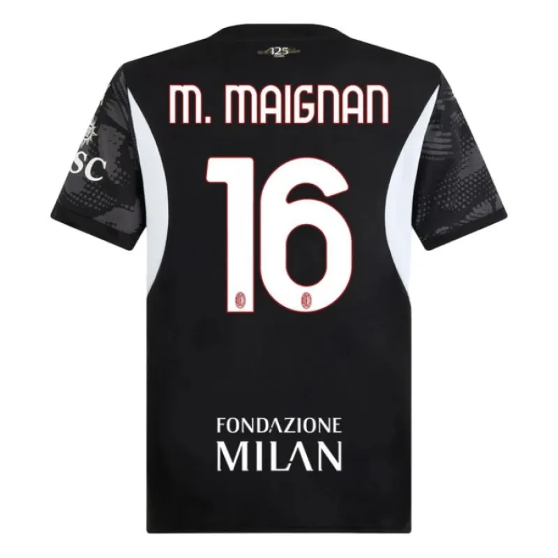 Le maillot de gardien du domicile de l'AC Milan 2024/25 de M. Maignan - Noir